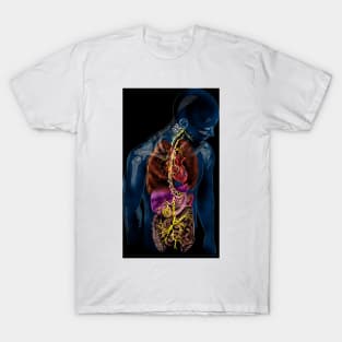 Vagus nerve anatomy, illustration (C037/4895) T-Shirt